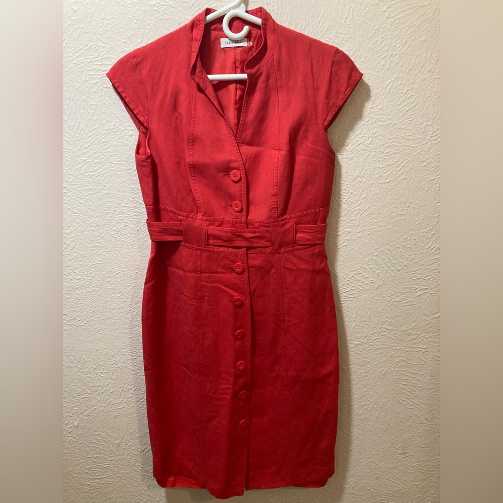 Vintage Calvin Klein Red Dress